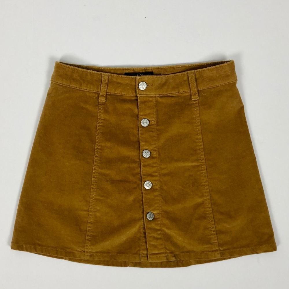 Corduroy A Line Mini Skirt